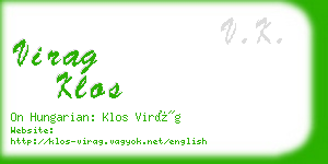 virag klos business card